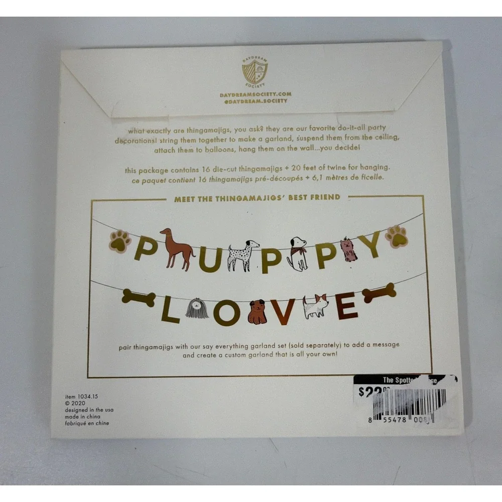 Puppy Love Dog Kids Party Theme Hanging Garland Daydream Society 20'